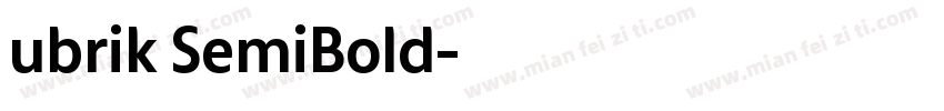 ubrik SemiBold字体转换